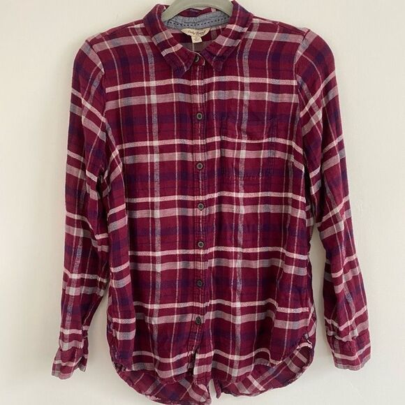 Lucky Brand Red Flannel Button Down - Picture 1 of 5